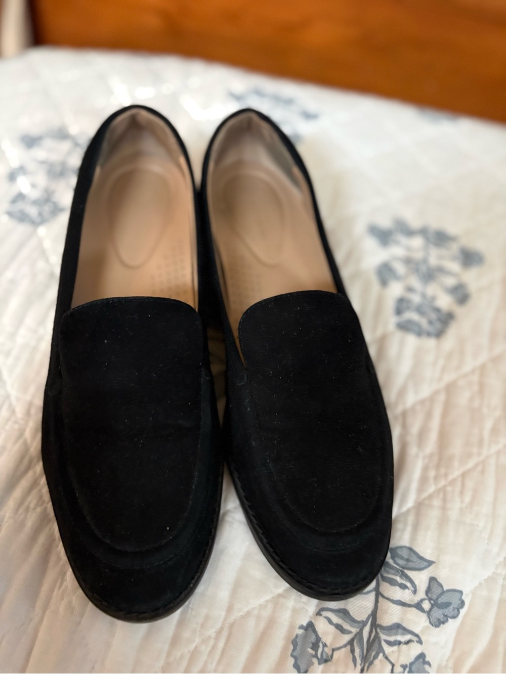 ANTONIO MELANI Black Suede Slip-On Loafers